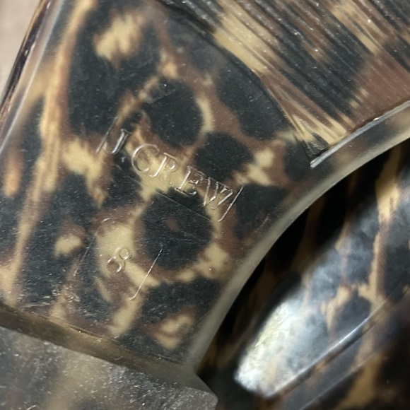 JCrew Chelsea Leopard Print Ankle Rain slip on Boots Size 8 booties - Picture 5 of 5